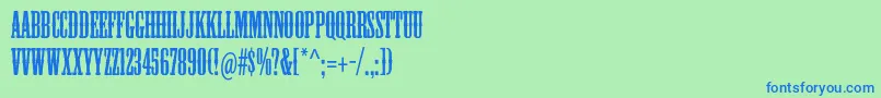 Mesquitestd Font – Blue Fonts on Green Background