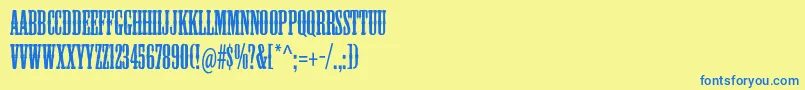 Mesquitestd Font – Blue Fonts on Yellow Background