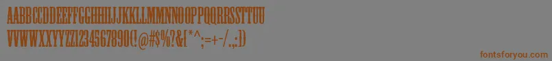 Czcionka Mesquitestd – brązowe czcionki na szarym tle