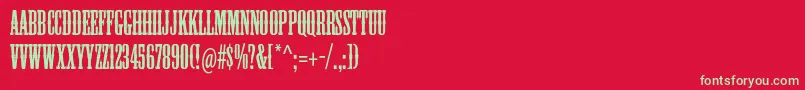 Mesquitestd Font – Green Fonts on Red Background