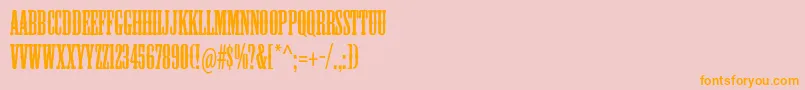 Mesquitestd Font – Orange Fonts on Pink Background