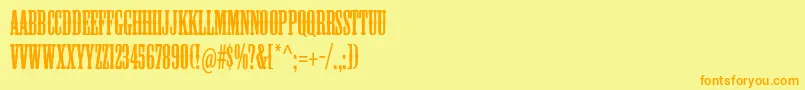 Mesquitestd Font – Orange Fonts on Yellow Background