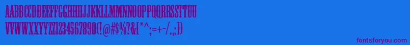 Mesquitestd-Schriftart – Violette Schriften auf blauem Hintergrund