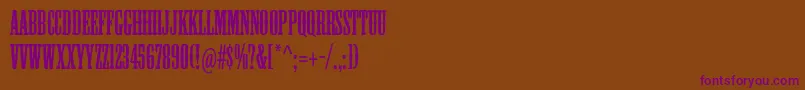 Mesquitestd Font – Purple Fonts on Brown Background