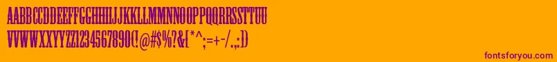 Mesquitestd Font – Purple Fonts on Orange Background