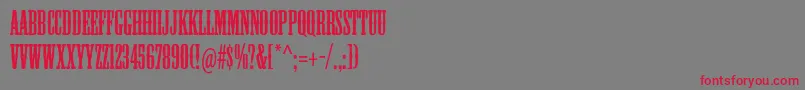 Mesquitestd-fontti – punaiset fontit harmaalla taustalla