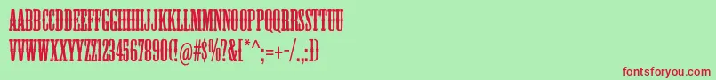 Mesquitestd Font – Red Fonts on Green Background