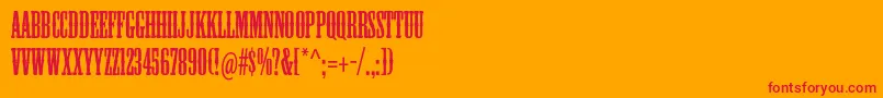 Mesquitestd Font – Red Fonts on Orange Background