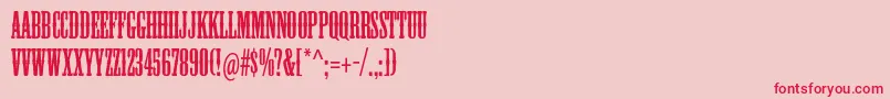 Mesquitestd Font – Red Fonts on Pink Background