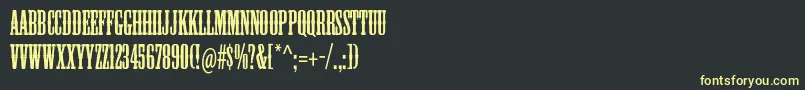 Mesquitestd-fontti – keltaiset fontit mustalla taustalla