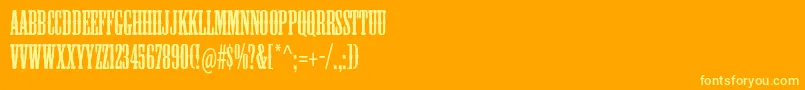 Mesquitestd Font – Yellow Fonts on Orange Background