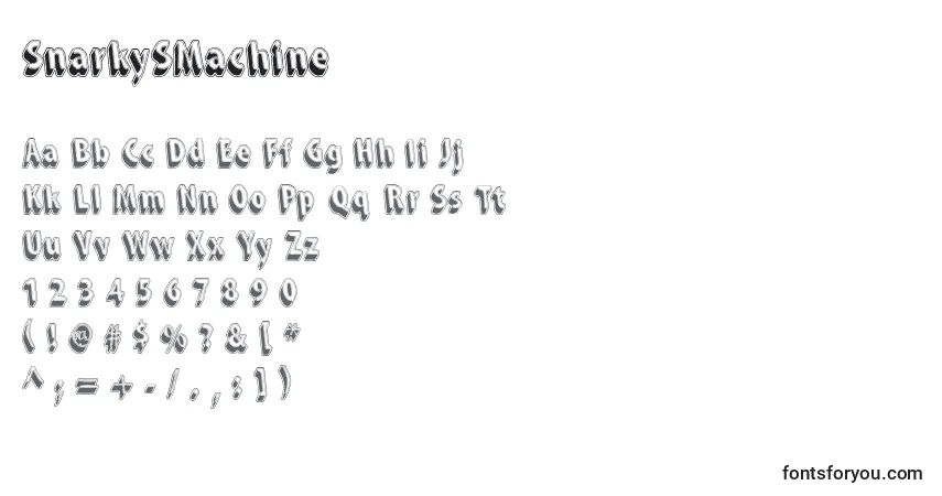 Schriftart SnarkySMachine – Alphabet, Zahlen, spezielle Symbole
