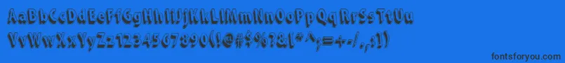 SnarkySMachine Font – Black Fonts on Blue Background