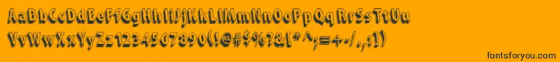 SnarkySMachine Font – Black Fonts on Orange Background