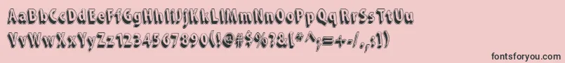 SnarkySMachine Font – Black Fonts on Pink Background