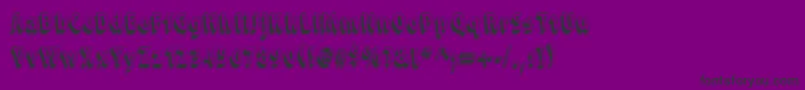 Czcionka SnarkySMachine – czarne czcionki na fioletowym tle