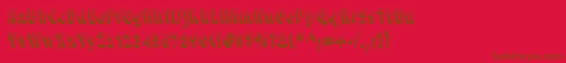 SnarkySMachine Font – Brown Fonts on Red Background
