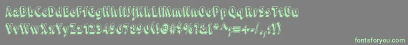 SnarkySMachine Font – Green Fonts on Gray Background