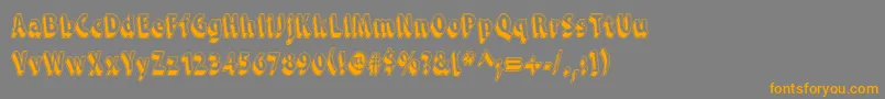 SnarkySMachine Font – Orange Fonts on Gray Background