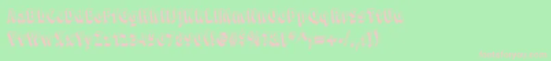 SnarkySMachine-fontti – vaaleanpunaiset fontit vihreällä taustalla
