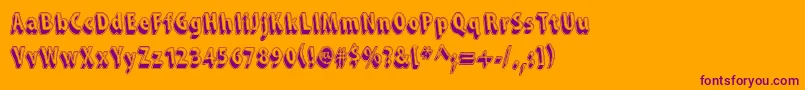 SnarkySMachine Font – Purple Fonts on Orange Background