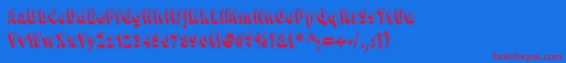 SnarkySMachine Font – Red Fonts on Blue Background