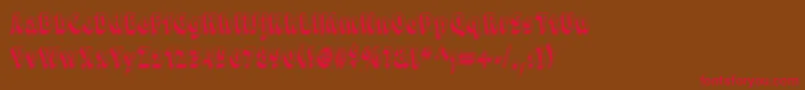 SnarkySMachine Font – Red Fonts on Brown Background