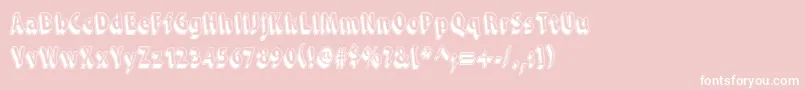 Шрифт SnarkySMachine – белые шрифты на розовом фоне
