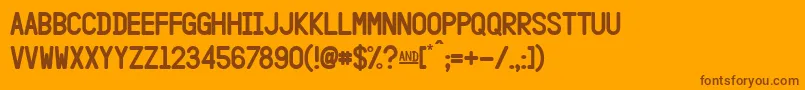 HangarFlat Font – Brown Fonts on Orange Background