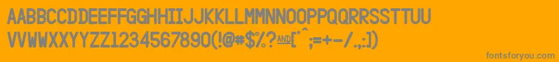HangarFlat Font – Gray Fonts on Orange Background