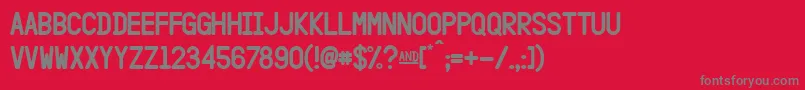 HangarFlat Font – Gray Fonts on Red Background