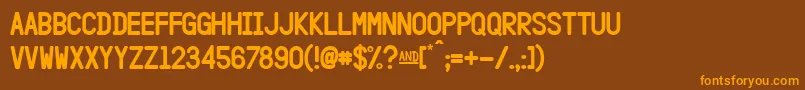 HangarFlat Font – Orange Fonts on Brown Background