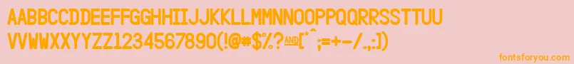 HangarFlat Font – Orange Fonts on Pink Background