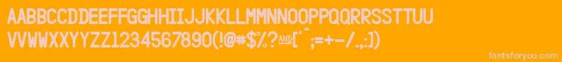 HangarFlat Font – Pink Fonts on Orange Background