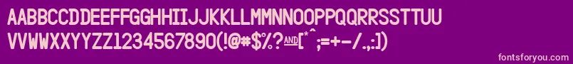 HangarFlat Font – Pink Fonts on Purple Background