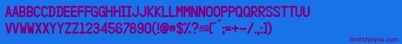 HangarFlat Font – Purple Fonts on Blue Background