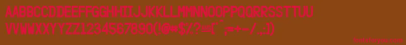 HangarFlat Font – Red Fonts on Brown Background