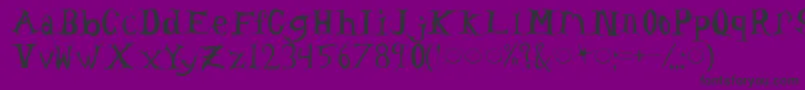 フォントTomsHeadache – 紫の背景に黒い文字