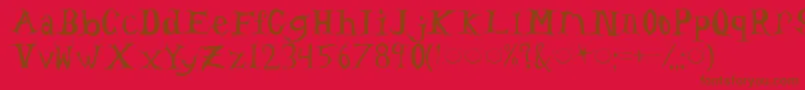 TomsHeadache Font – Brown Fonts on Red Background