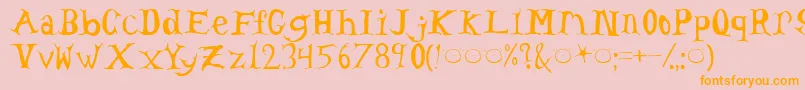 TomsHeadache Font – Orange Fonts on Pink Background