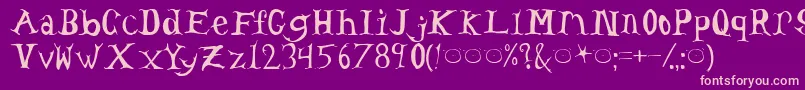 More about TomsHeadache Font TomsHeadache Font – Pink Fonts on Purple Background