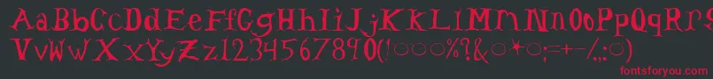 TomsHeadache Font – Red Fonts on Black Background