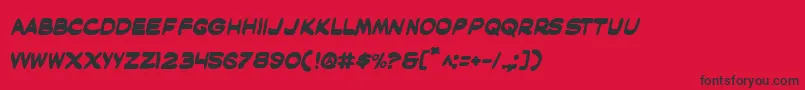 Maskb Font – Black Fonts on Red Background