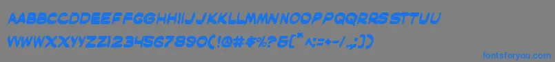 フォントMaskb – 灰色の背景に青い文字