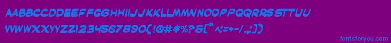 Maskb Font – Blue Fonts on Purple Background
