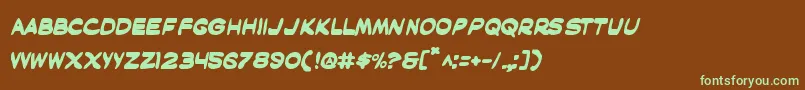 Maskb Font – Green Fonts on Brown Background