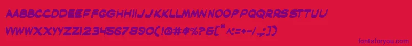Maskb Font – Purple Fonts on Red Background
