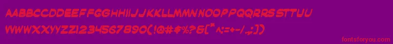 Fonte Maskb – fontes vermelhas em um fundo violeta