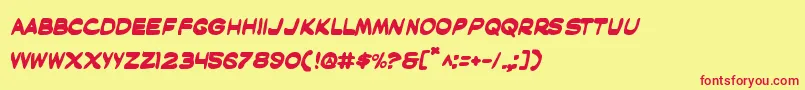 Maskb Font – Red Fonts on Yellow Background