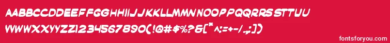 フォントMaskb – 赤い背景に白い文字